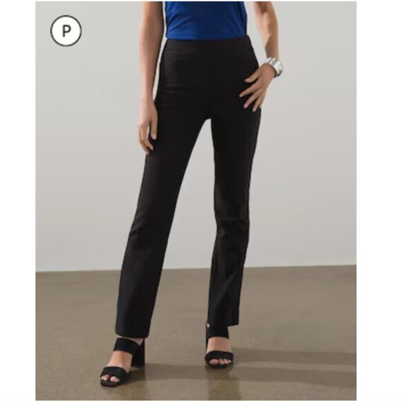 Chico's 2 12 Petite So Slimming Brigitte Slim Leg Pant Black - Picture 1 of 14
